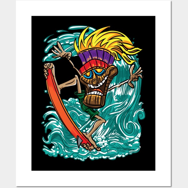 Tiki Surfer Wall Art by eShirtLabs